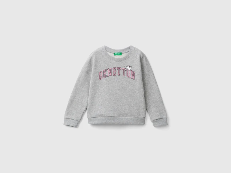 Felpa 100% cotone bio con logo