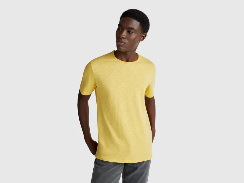 T-shirt in cotone fiammato