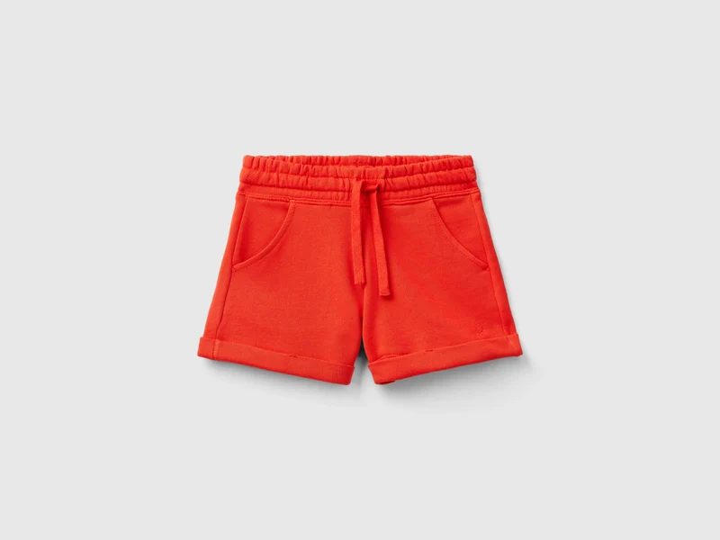 Shorts in felpa 100% cotone
