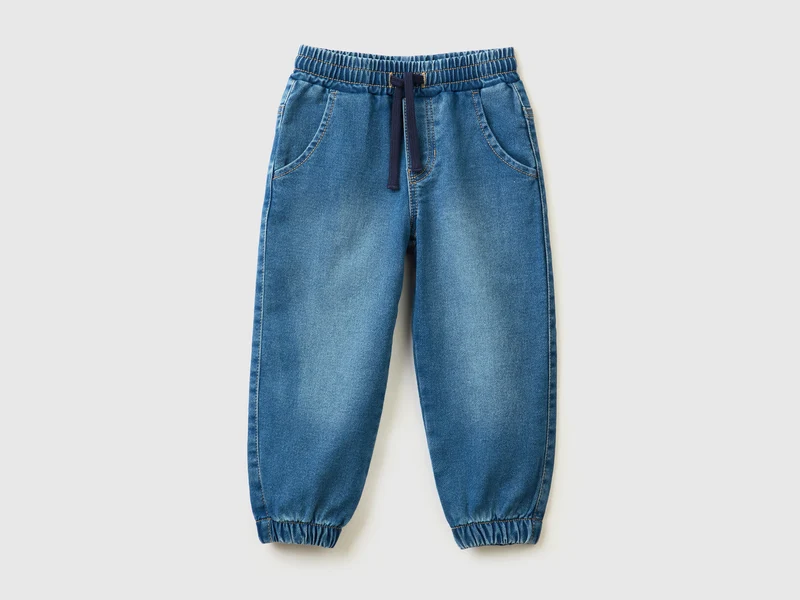 Joggers in felpa effetto denim