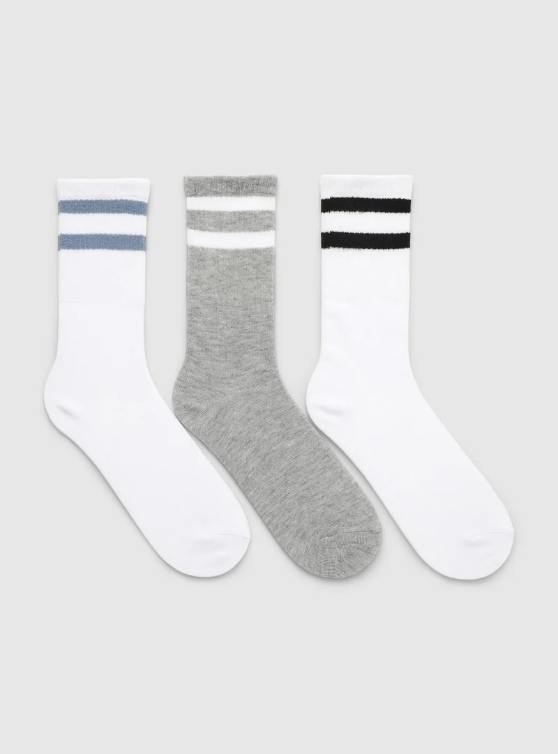 Pack 3 calze sportive a righe