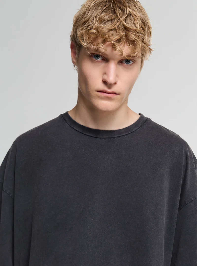 T-shirt boxy a tinta unita