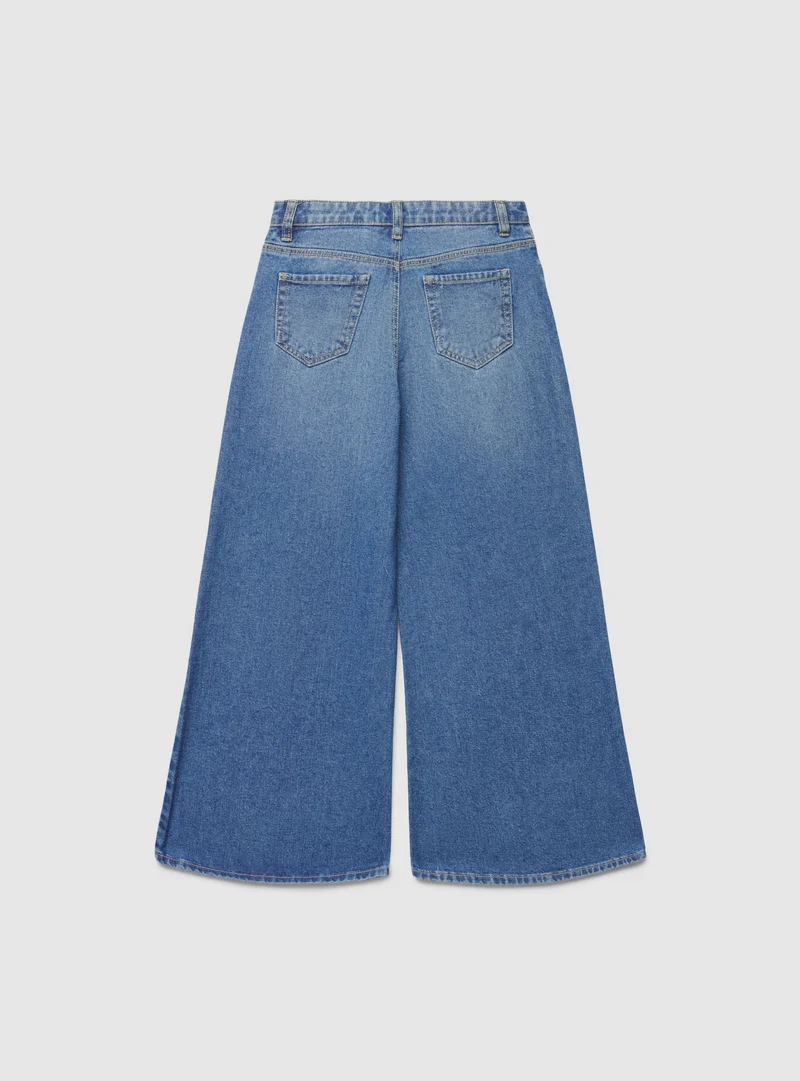 Jeans super wide leg con strappi