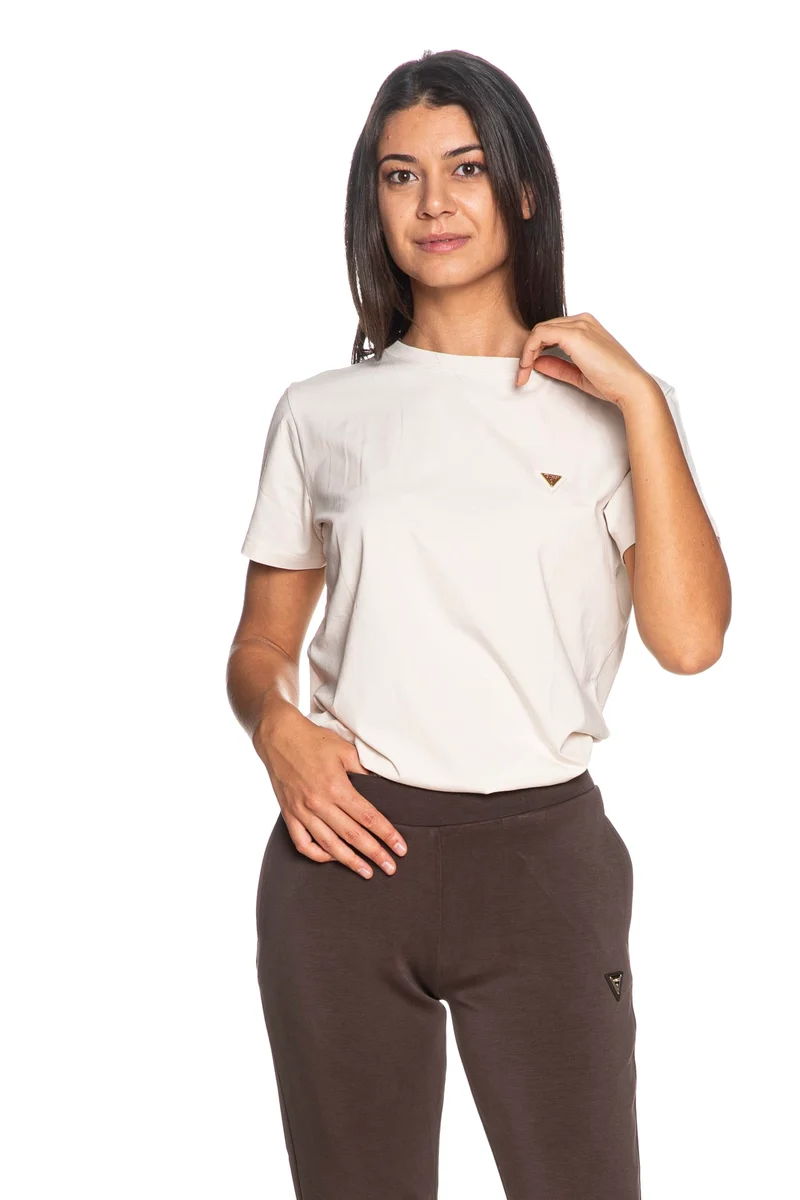 T Shirt Guess Colette Da Donna Panna
