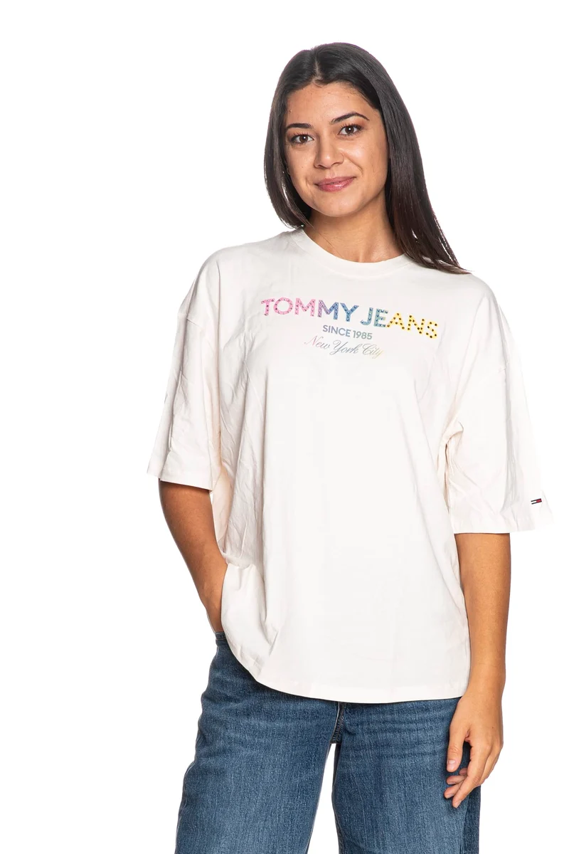 T Shirt Tommy Hilfiger Ovs Tj Bling Da Donna Panna