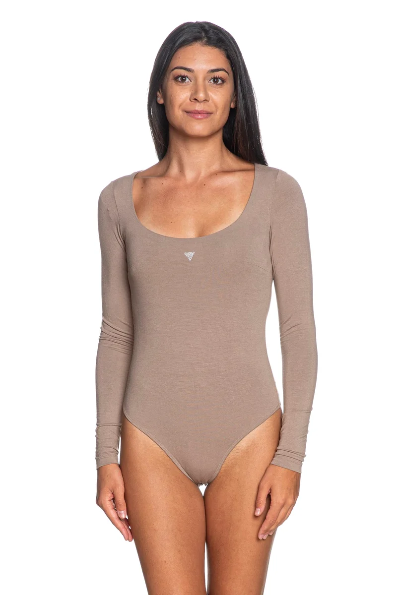 Body Guess Larissa Square Ls Da Donna Nocciola