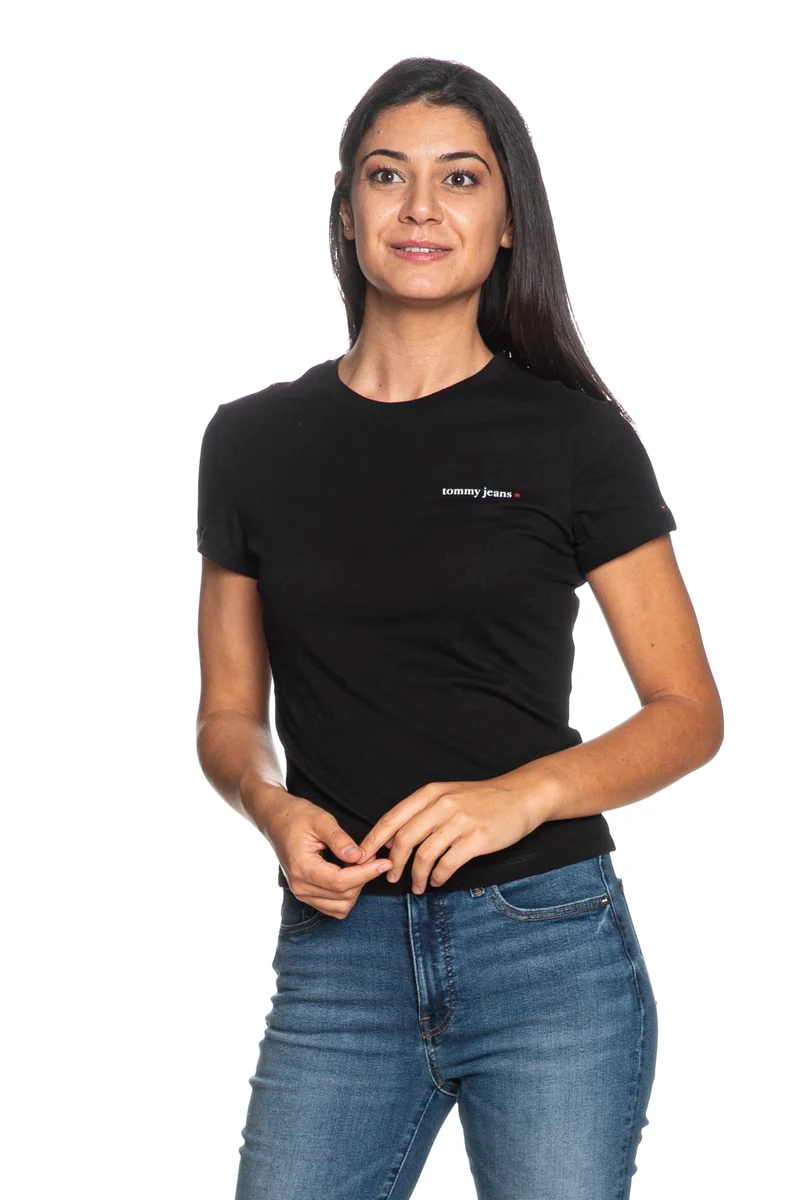 T Shirt Tommy Hilfiger Sl Ess Starry Lg Da Donna Nera