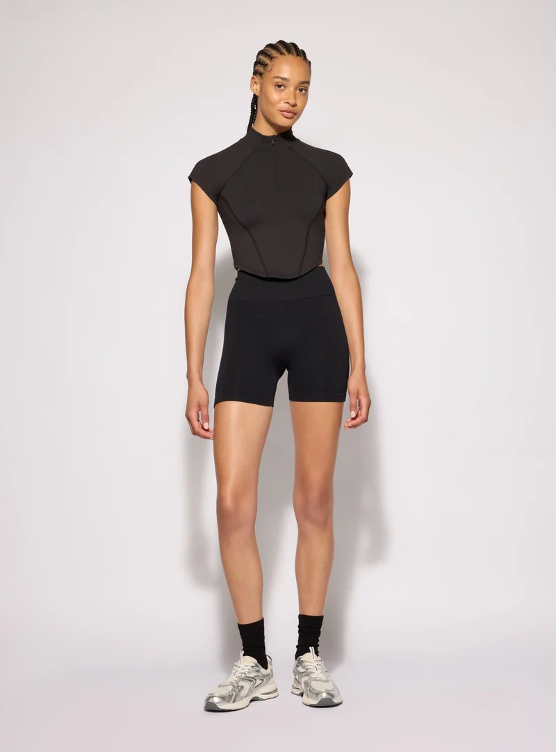 Leggings sportivi corti seamless con arriccio