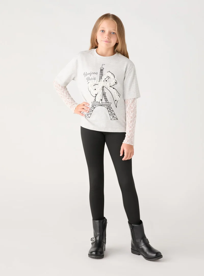 Pack 3 leggings lunghi tinta unita