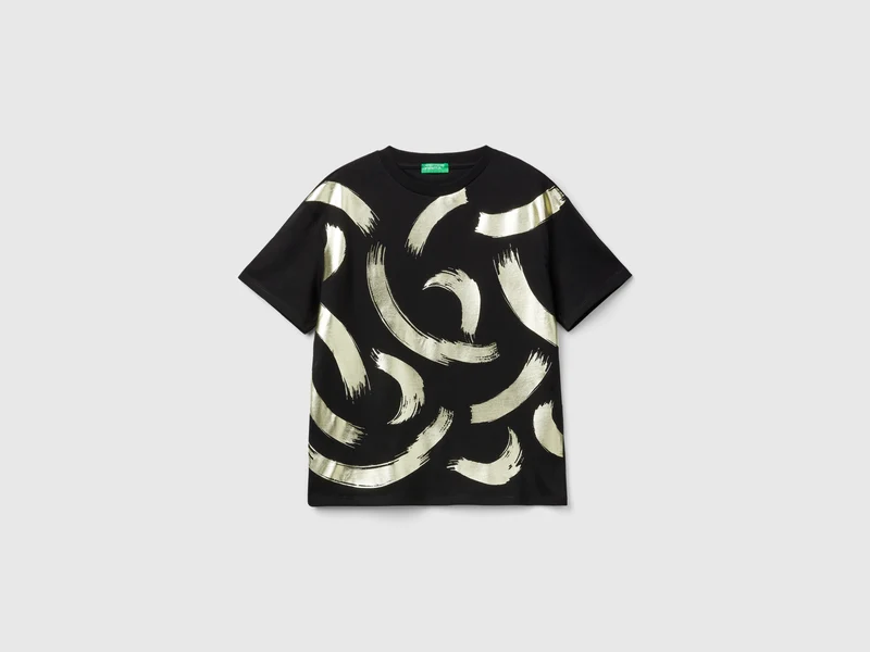 T-shirt con stampa laminata