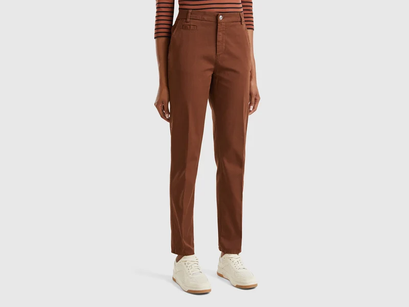 Chino slim fit in cotone testa di moro