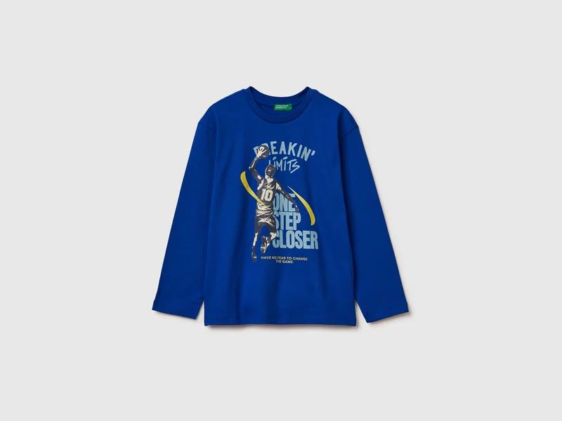 T-shirt con stampa in caldo cotone