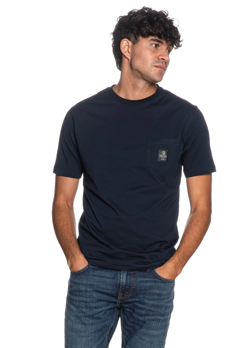 T Shirt Refrigiwear Pierce Da Uomo Blu Navy