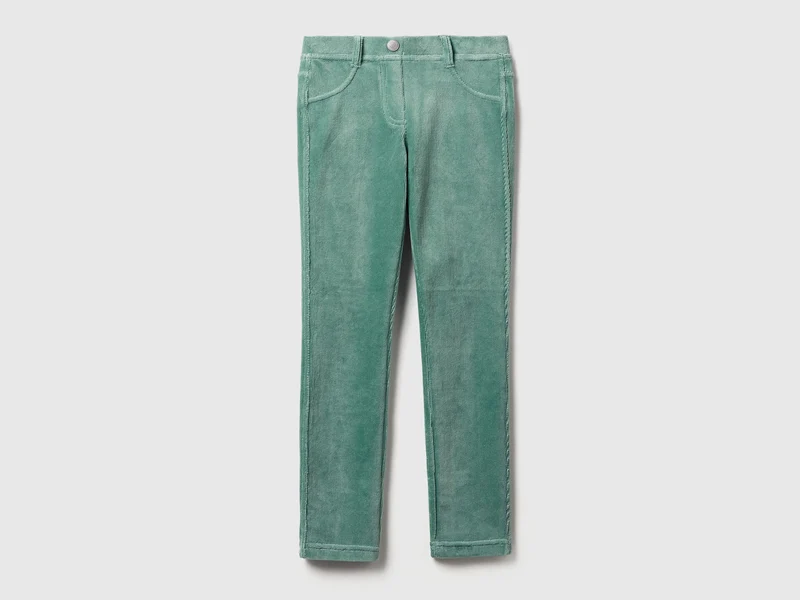 Pantaloni super skinny in ciniglia
