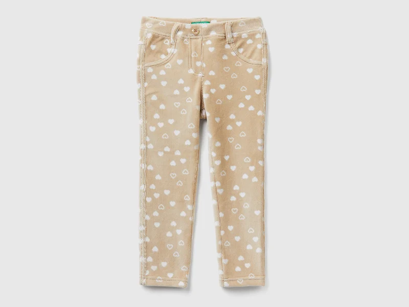 Pantaloni slim fit in ciniglia