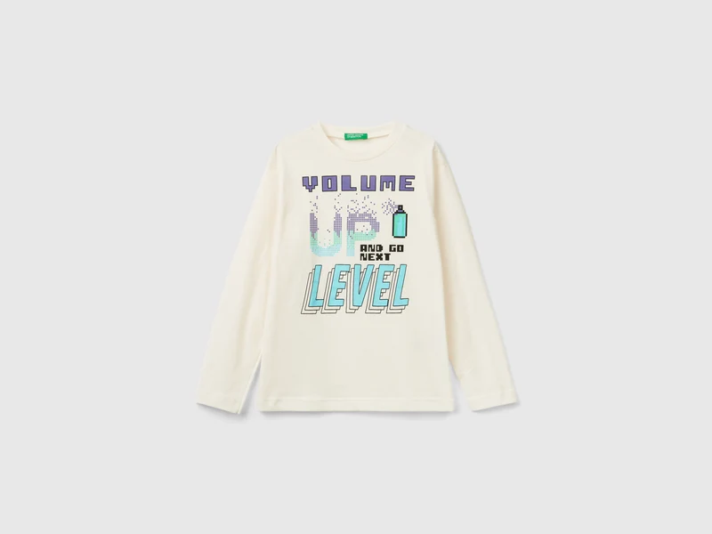 T-shirt con stampa in caldo cotone bio