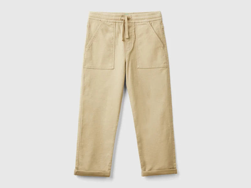 Joggers in misto cotone con coulisse