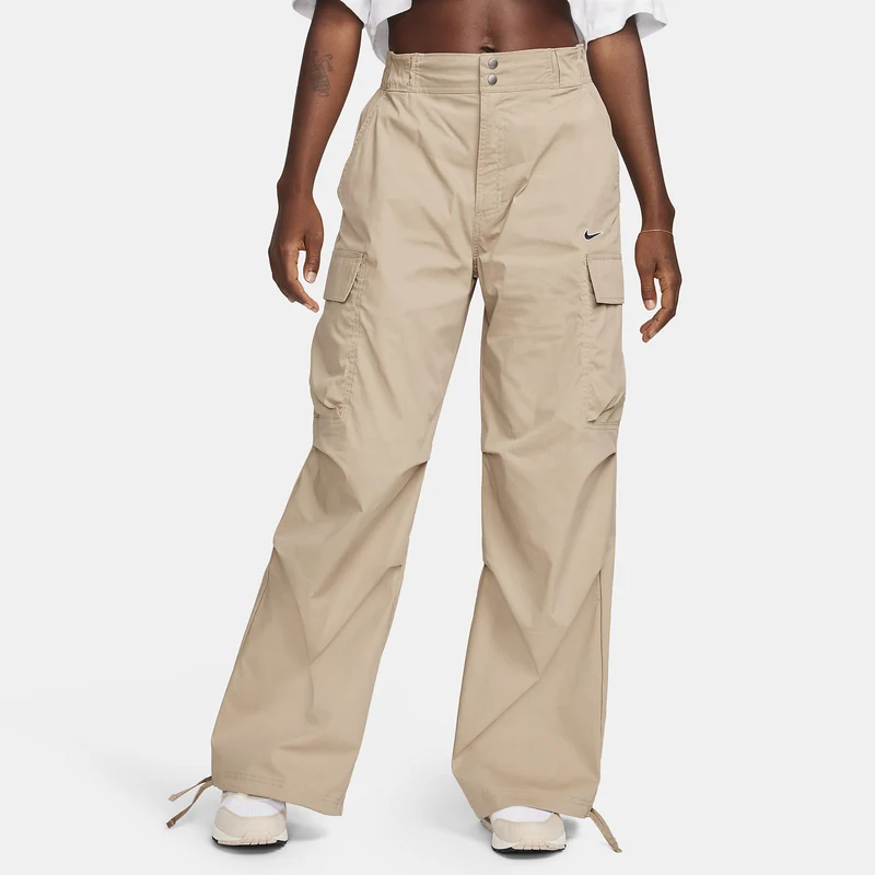 Nike Pantaloni cargo ampi a vita alta in tessuto – Donna Spo