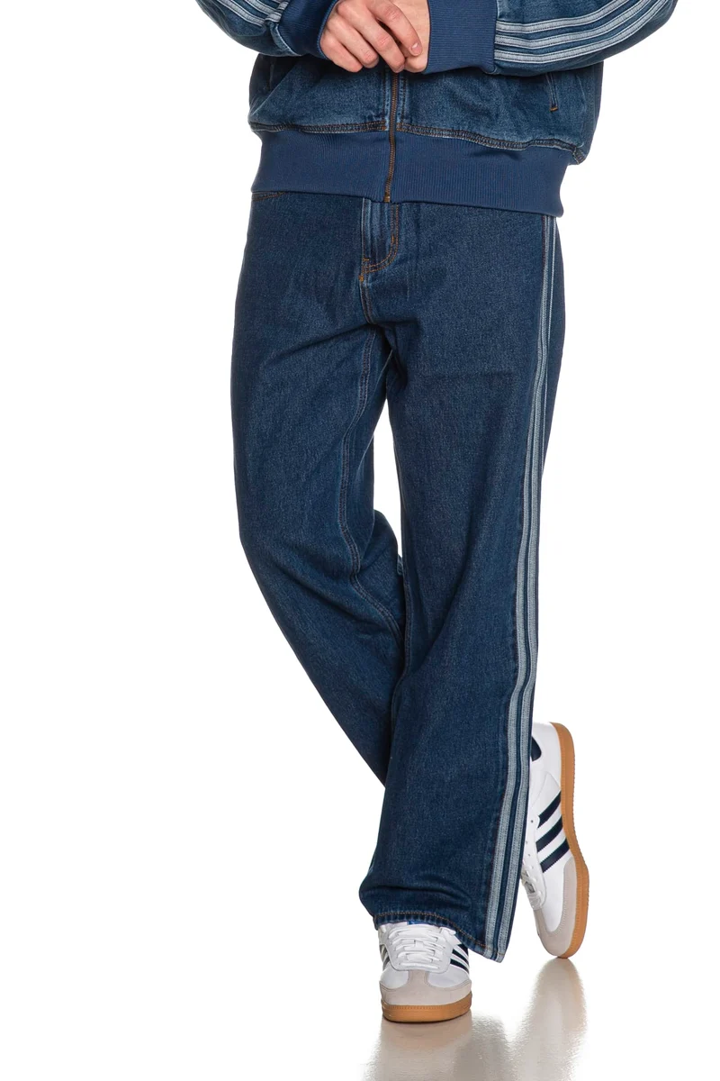 Jeans Adidas Original Firebird Bl Dnm Da Uomo Denim Blu Medio Scuro