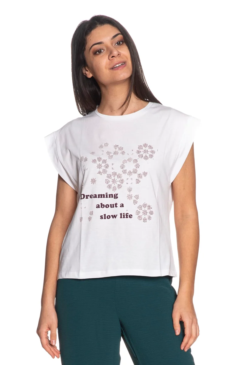T Shirt Tiffosi Numel Da Donna Bianca