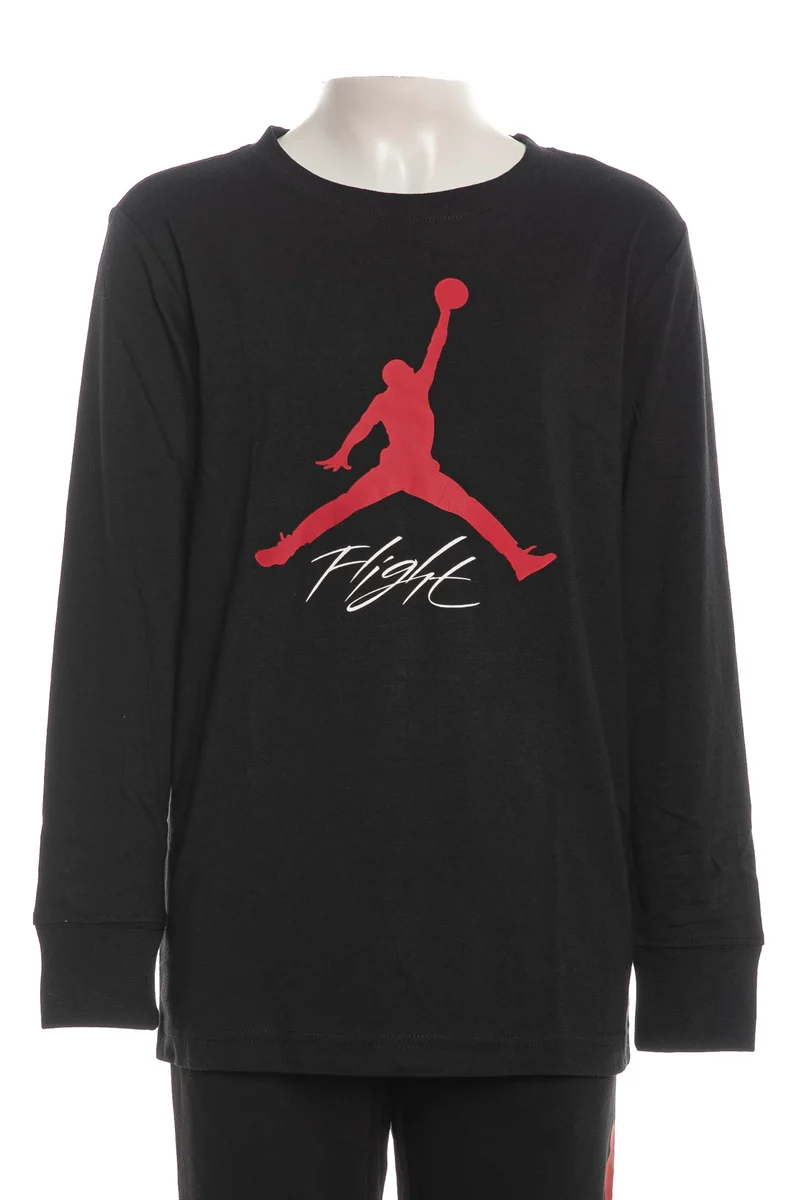 T Shirt Jordan Jumpman Baseline Ls Da Bambino Nera