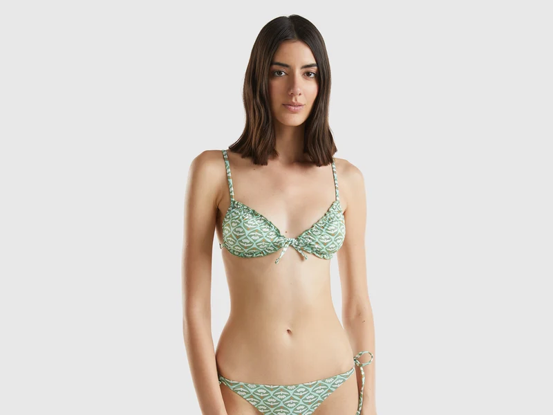 Triangolo mare con stampa fiori