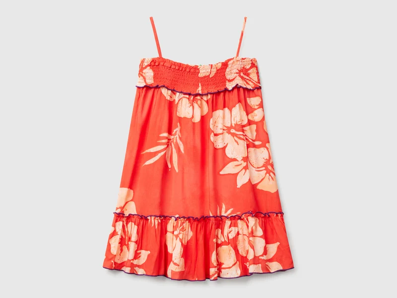 Vestito fluido con stampa fiori