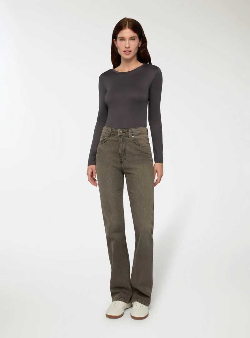 T-shirt basic tessuto caldo