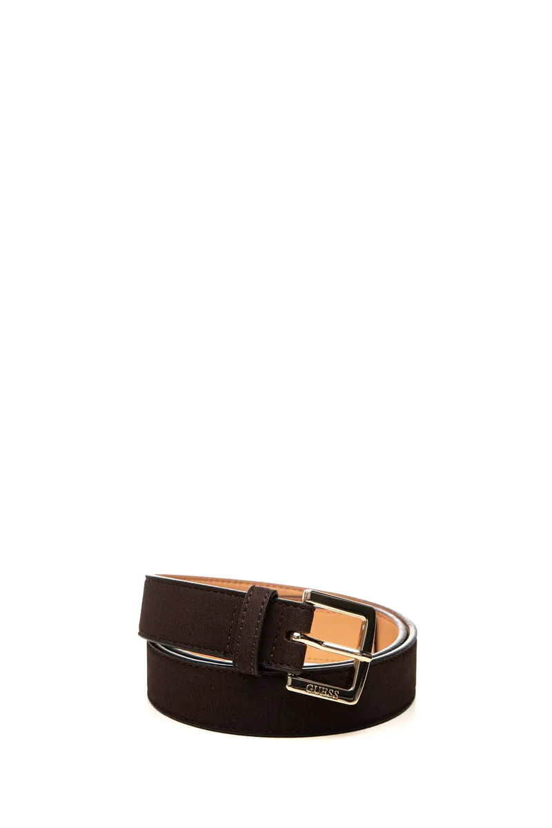 Cintura Guess Ella Not Rev Belt 28 Da Donna Moro In Poliuretano Simil Suede