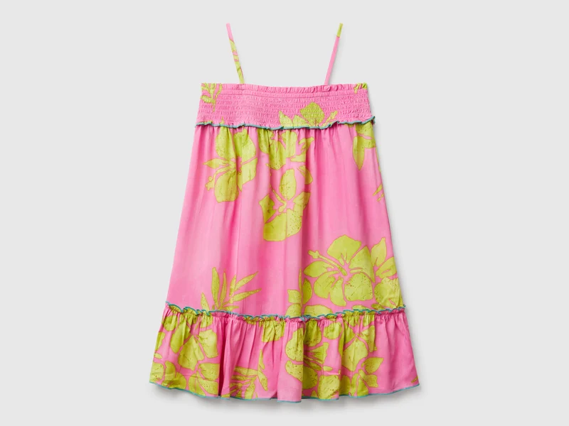 Vestito fluido con stampa fiori