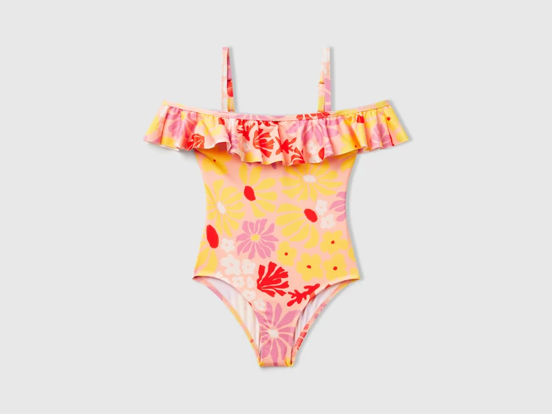 Costume intero con stampa fiori
