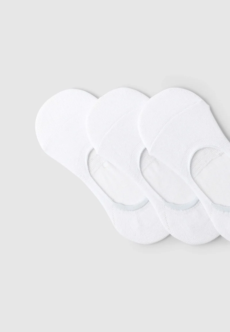 Pack 3 paia calzini fantasmini con tallone in silicone