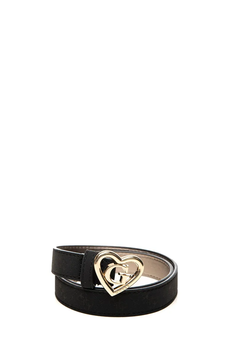Cinta Guess Belt 4g Da Bambina Nera In Poliuretano
