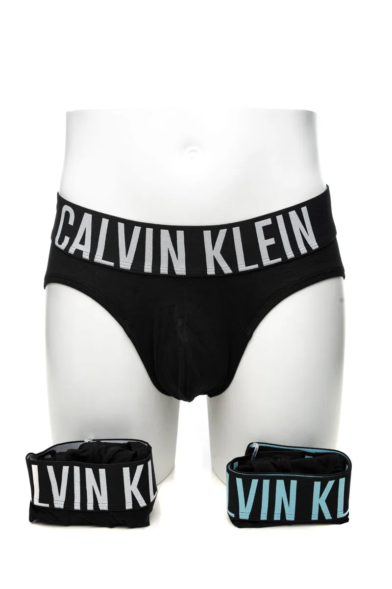 Slip Calvin Klein Hip Brief 3 Pack Intense Power Cotton Da Uomo Nero El Nero Ck Bianco Celeste Grigio In Tessuto