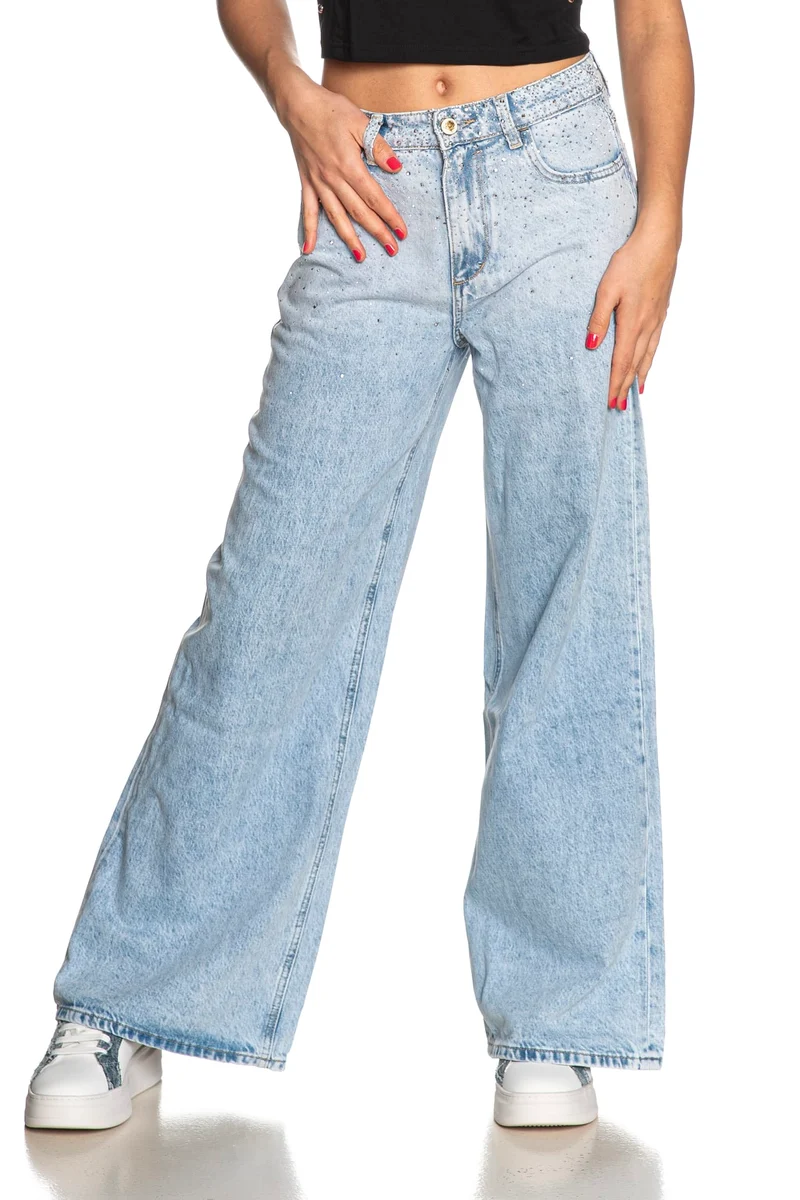 Jeans Gianni Lupo Molly Willow Da Donna Denim Blu Chiaro