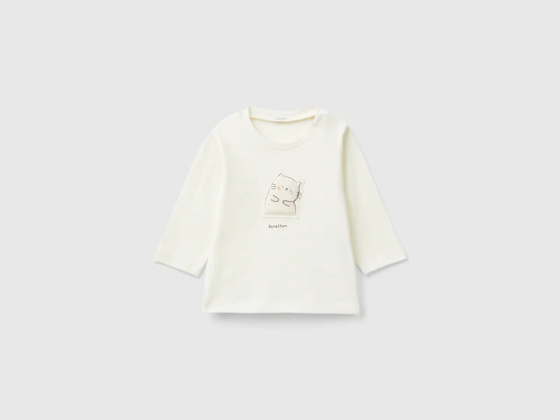T-shirt con patch animaletto