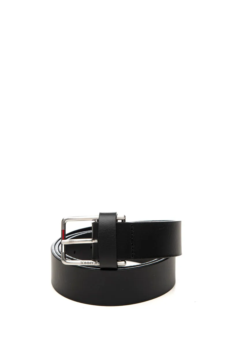 Cinta Tommy Hilfiger Austin 3.5 Da Uomo Nera In Pelle
