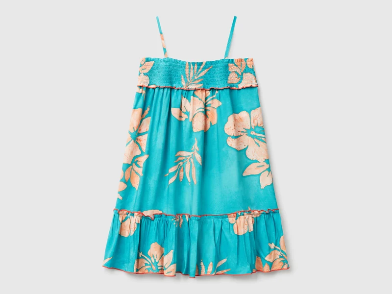 Vestito fluido con stampa fiori