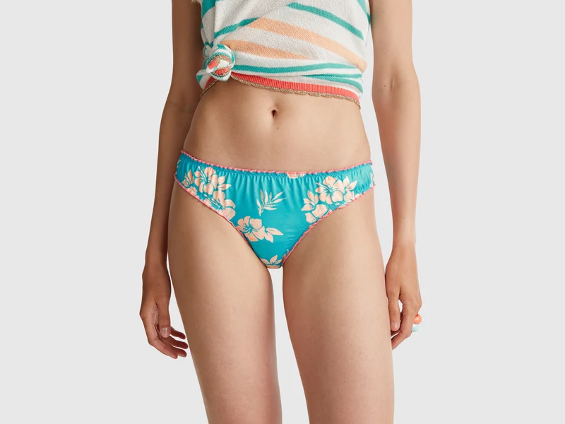 Slip costume con stampa floreale