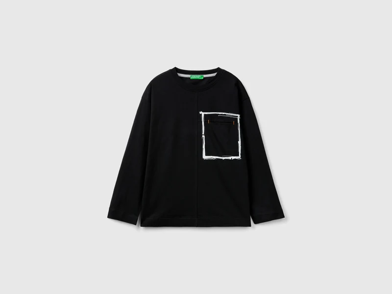 T-shirt con taschino in cotone bio