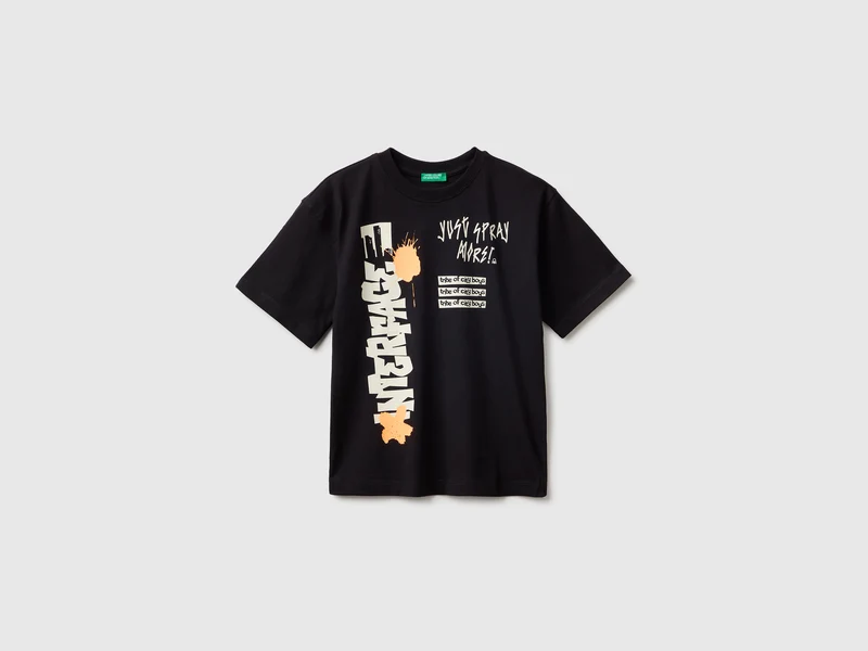 T-shirt con stampa fronte e retro