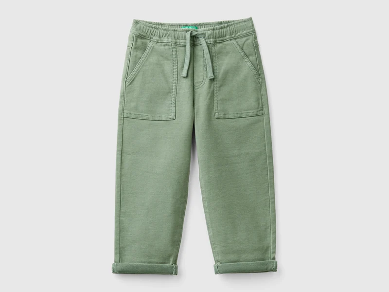 Joggers in misto cotone con coulisse