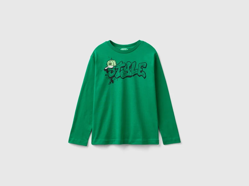 T-shirt manica lunga in cotone bio