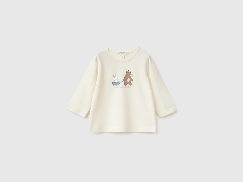 T-shirt con stampa in cotone bio