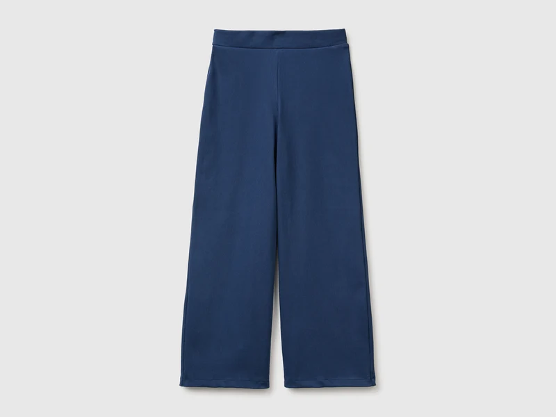Pantaloni ampi in cotone stretch