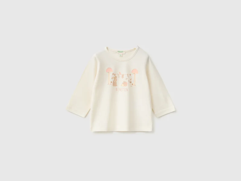 T-shirt con stampa in cotone bio