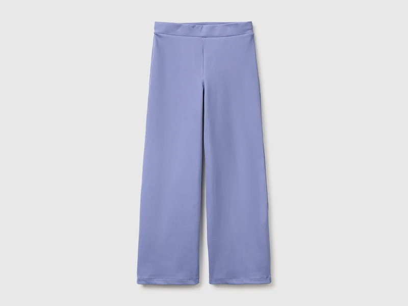 Pantaloni ampi in cotone stretch