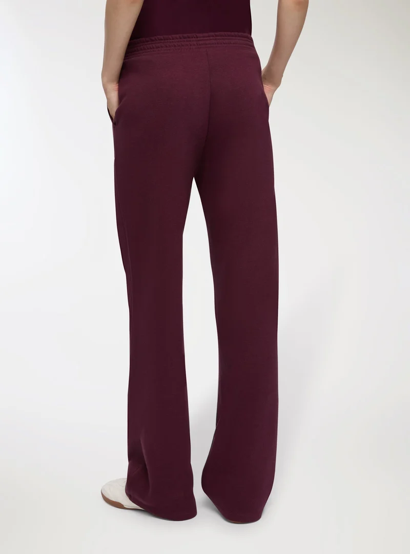 Pantaloni tuta wide leg tinta unita