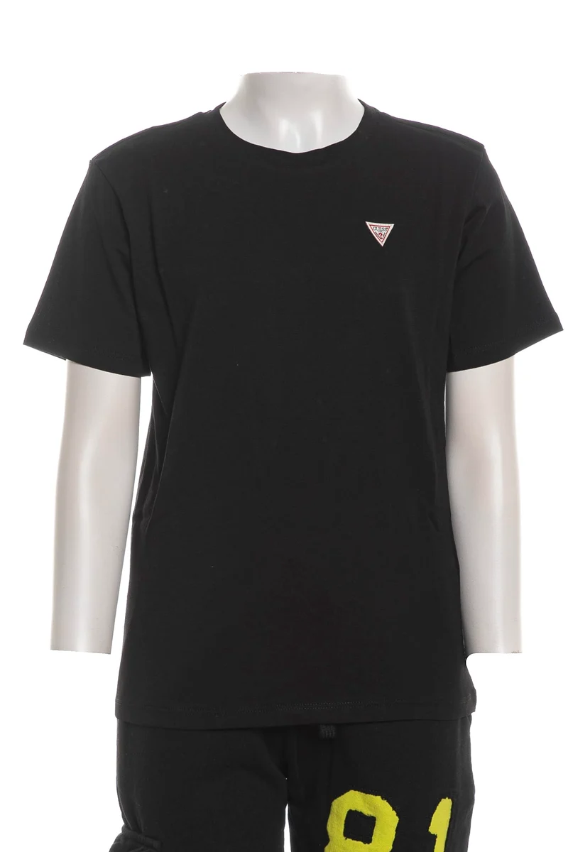 T Shirt Guess Est1981 Ss Basic Crew Da Bambino Nera