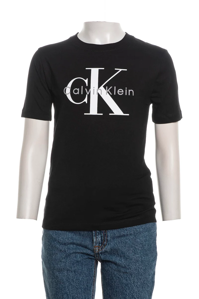 T Shirt Calvin Klein Ck Mono Lg J Da Bambino Nera